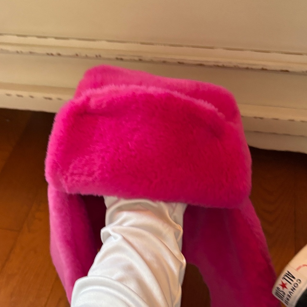 Vibrant Pink Fuzzy hat